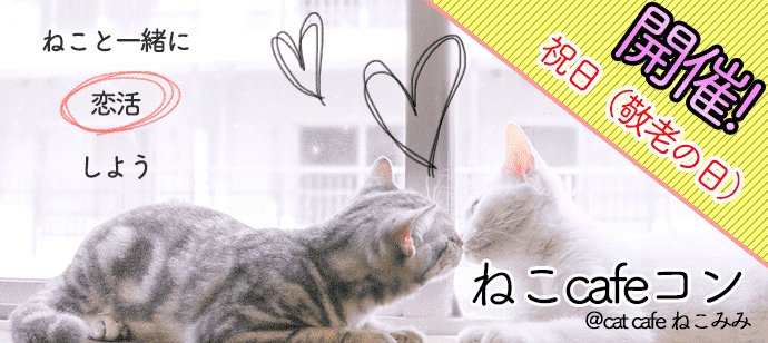 【東京都池袋の体験コン・アクティビティー】Cat Cafe ねこみみ主催 2018年9月17日